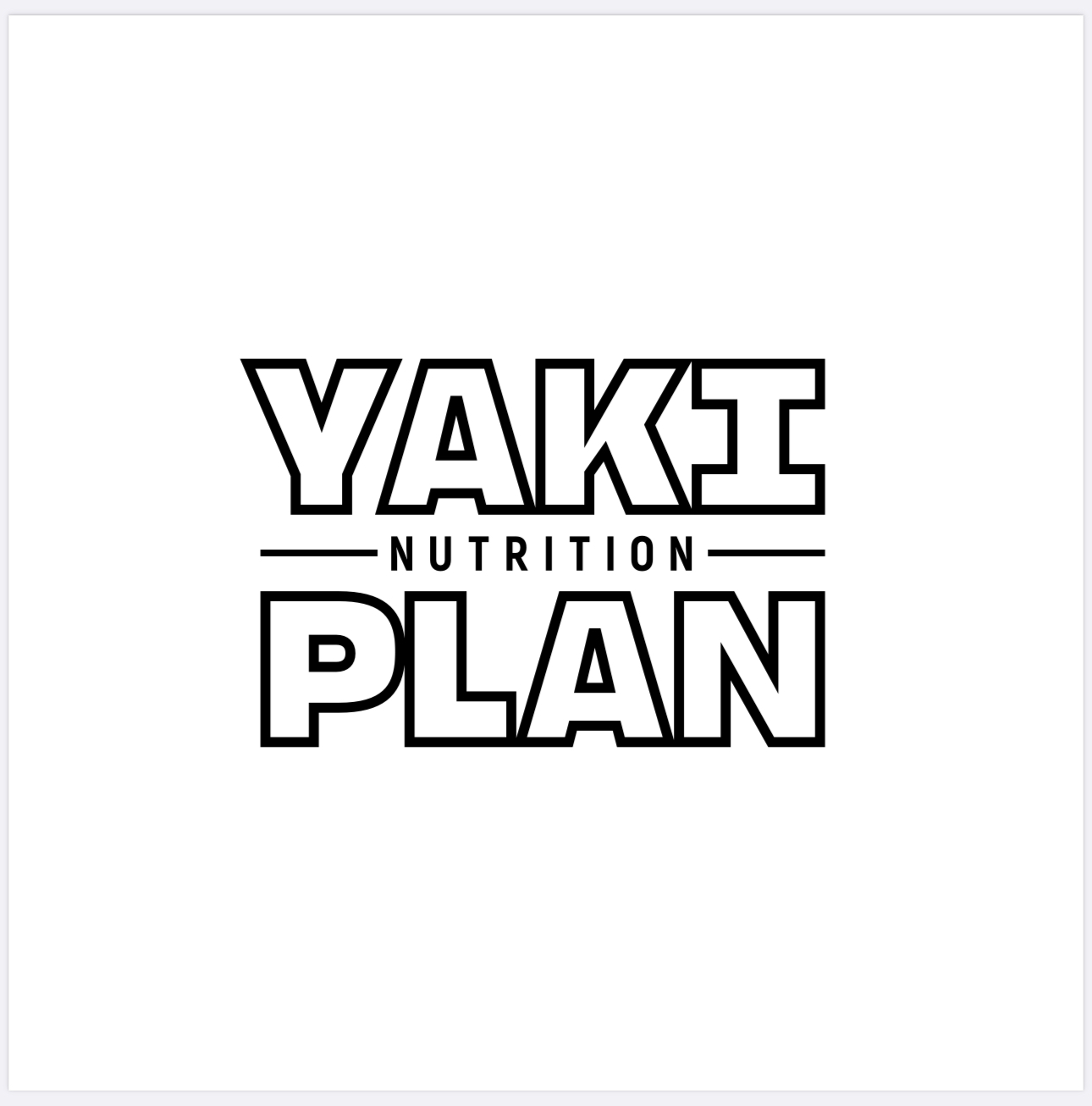 Yaki Nutrition Plan