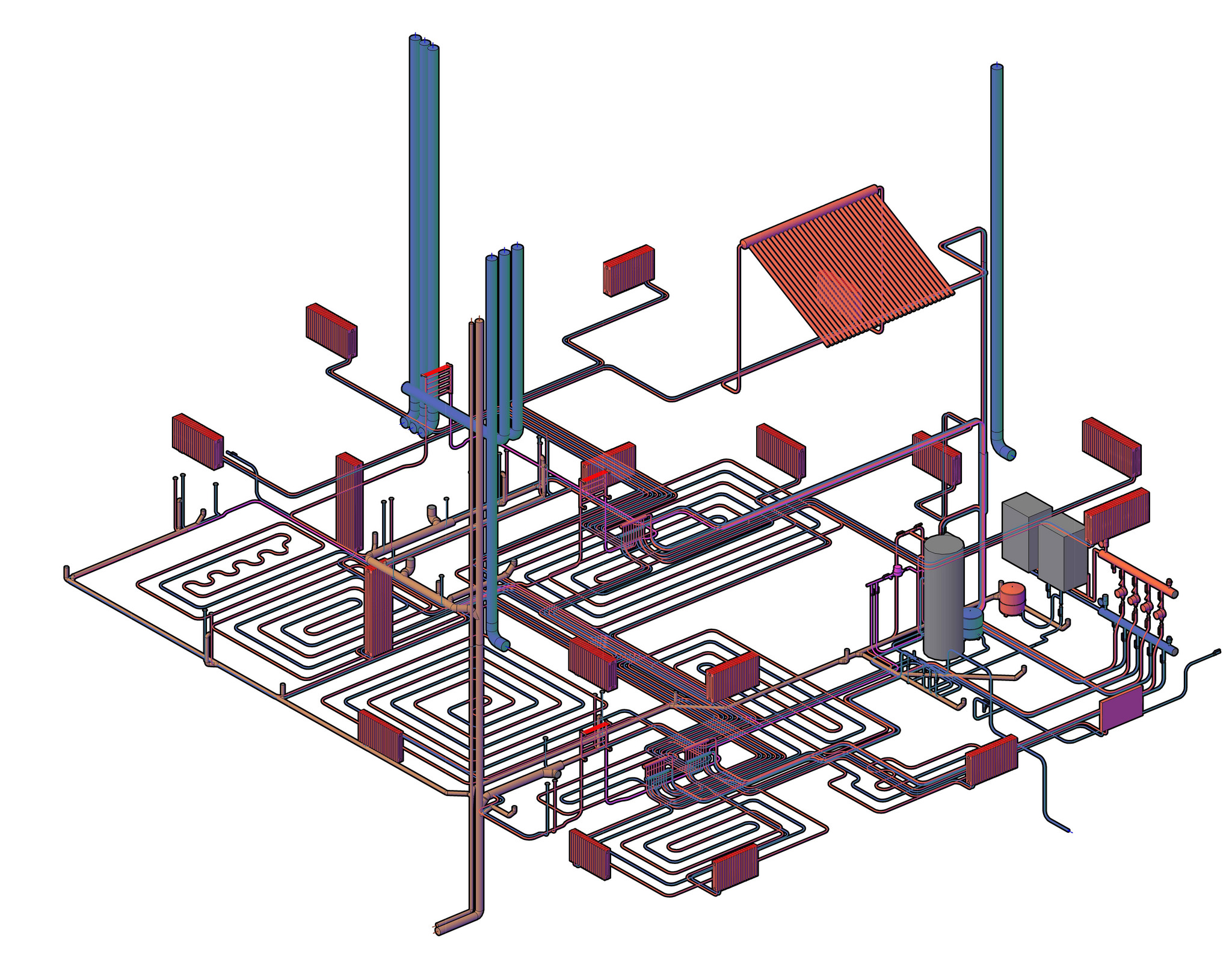 Проектирование и монтаж вентиляции vekunion msk. Проектирование отопления в Revit. Проектирование сетей водоснабжения и водоотведения Revit. Проектирование систем вентиляция и отопления. Система отопления.